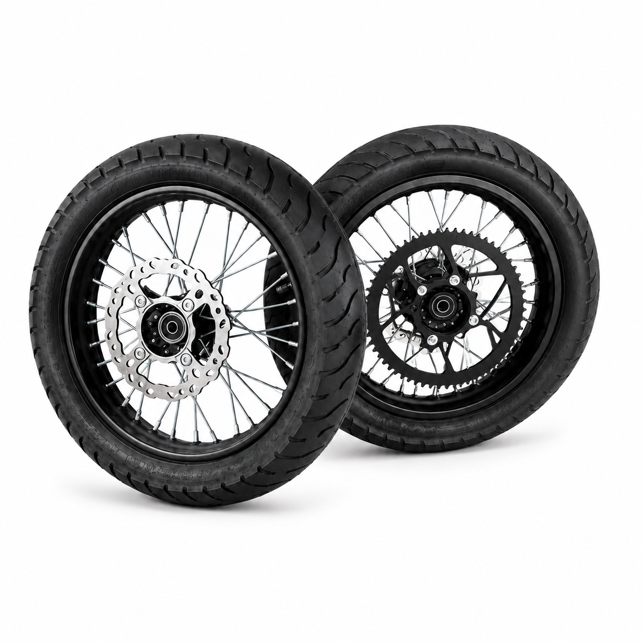 14/14in Supermoto Wheel Set