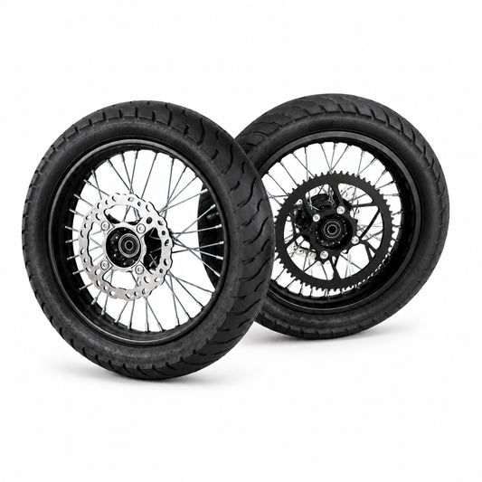 14/14in Supermoto Wheel Set