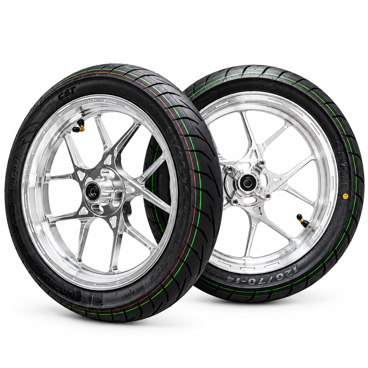 NEW Chrome CNC Wheel Set