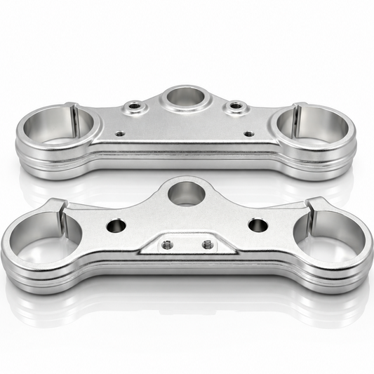 Chrome CNC Triple Clamps
