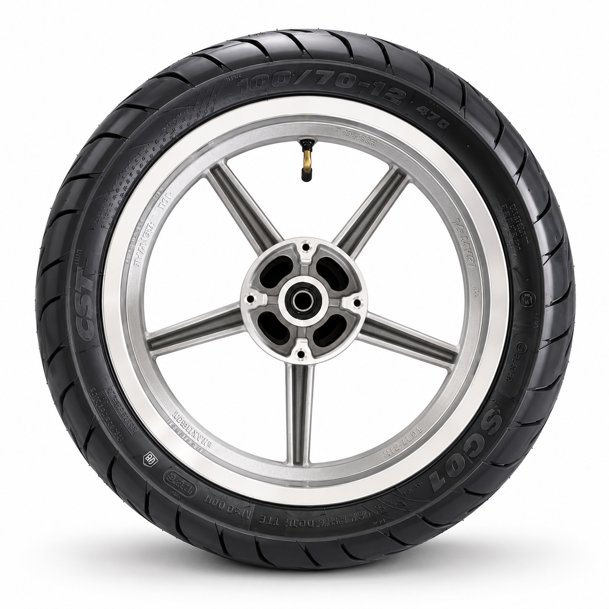 14-Inch Chrome Supermoto Mag Wheel Set