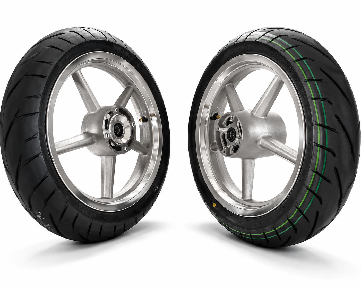 14-Inch Chrome Supermoto Mag Wheel Set