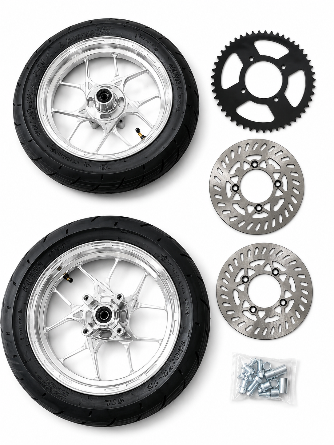 NEW Chrome CNC Wheel Set