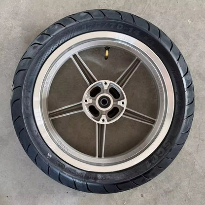 14-Inch Chrome Supermoto Wheel Set
